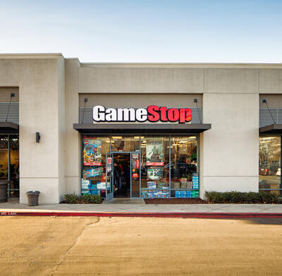 Entrance to a Gamestop store