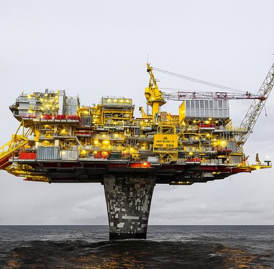 A deep-sea mining operation