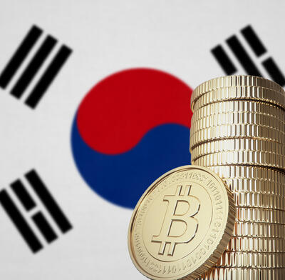 South Korean flag & Bitcoins