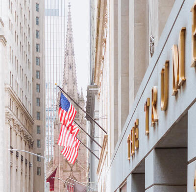 Trump building on Wall Street in New York