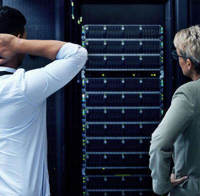 Technicians stuck in the server room