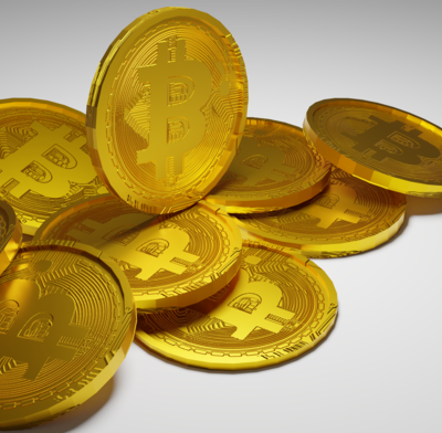 Gold bitcoin coins